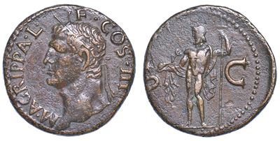 Agrippa, + 12 D.C. Asse, Dopo il 37. Roma.