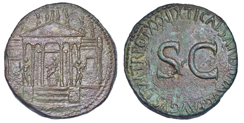 TIBERIO, 14-37. Sesterzio, anni 35-36. Roma.  - Auction Numismatics - Cambi Casa d'Aste