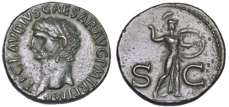 CLAUDIO, 41-54 Asse, anni 50-54. Roma.  - Auction Numismatics - Cambi Casa d'Aste