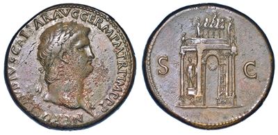 Nerone, 54-68. Sesterzio, Anno 64.