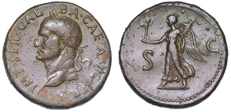 GALBA, 68-69. Sesterzio, Giugno - Agosto 68.  - Auction Numismatics - Cambi Casa d'Aste