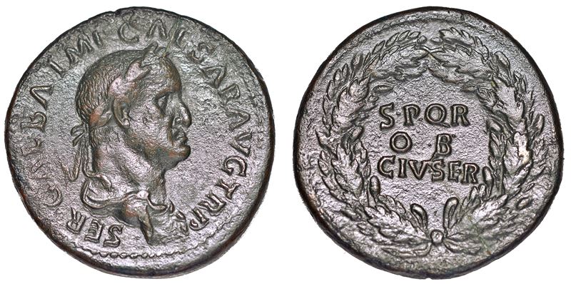 GALBA, 68-69. Sesterzio, Giugno - Agosto 68.  - Auction Numismatics - Cambi Casa d'Aste