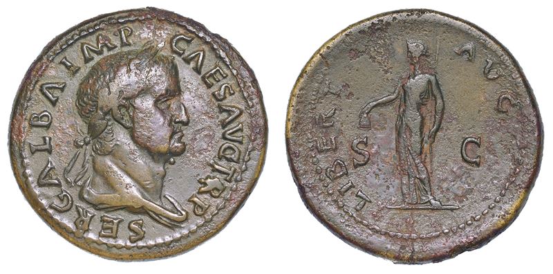 GALBA, 68-69. Sesterzio, Novembre 68.  - Auction Numismatics - Cambi Casa d'Aste