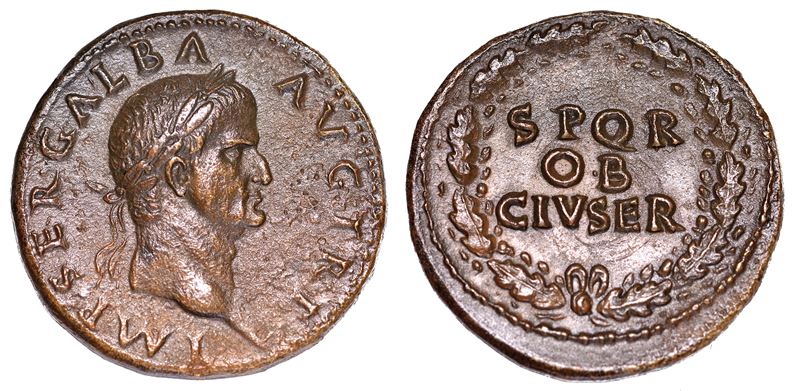 GALBA, 68-69. Dupondio, Giugno - Agosto 68.  - Auction Numismatics - Cambi Casa d'Aste