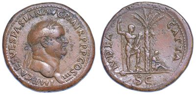 Vespasiano, 69-79. Sesterzio, Anno 71.