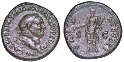 Vespasiano, 69-79. Sesterzio, Anno 71.