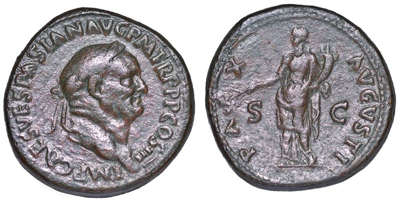 VESPASIANO, 69-79. Sesterzio, anno 71.  - Auction Numismatics - Cambi Casa d'Aste