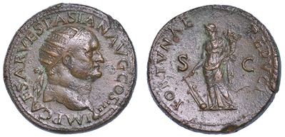 Vespasiano, 69-79. Dupondio, Anno 71. Roma.