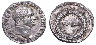 Vespasiano, 69-79. Denario, Anno 73.