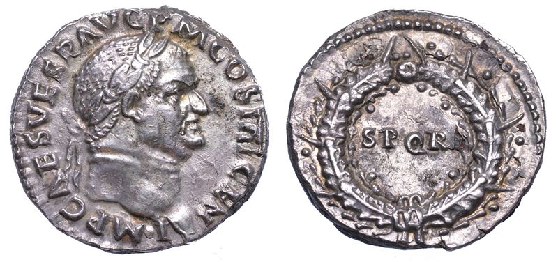 VESPASIANO, 69-79. Denario, anno 73.  - Auction Numismatics - Cambi Casa d'Aste