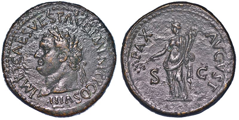 TITO, 79-81. Sesterzio, anni 80-81.  - Auction Numismatics - Cambi Casa d'Aste