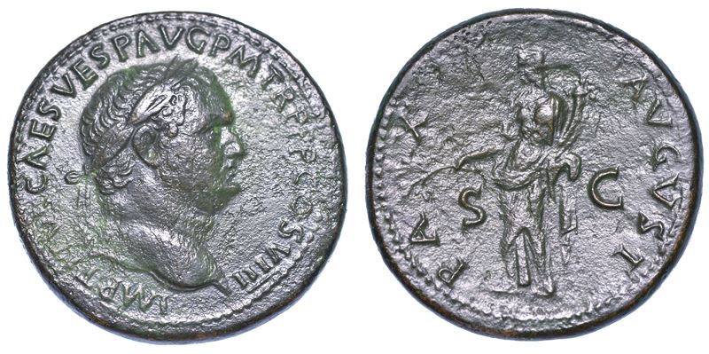 TITO, 79-81. Sesterzio, anni 80-81.  - Auction Numismatics - Cambi Casa d'Aste