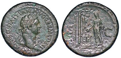 Domiziano, 81–96. Sesterzio, Anno 85.