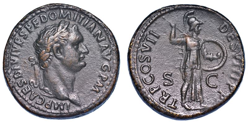 DOMIZIANO, 81–96. Sesterzio, anno 81.  - Auction Numismatics - Cambi Casa d'Aste