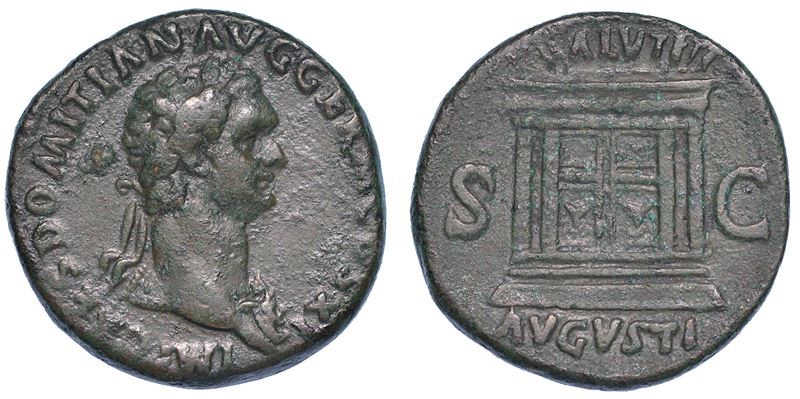 DOMIZIANO, 81–96. Asse, anno  85.  - Auction Numismatics - Cambi Casa d'Aste