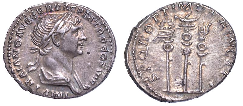 TRAIANO, 98-117. Denario, anni 113-114.  - Auction Numismatics - Cambi Casa d'Aste