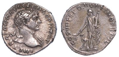 Traiano, 98-117. Denario, Anno 110.
