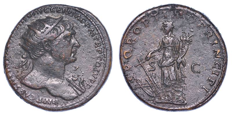 TRAIANO, 98-117. Dupondio, anni 103-111.  - Auction Numismatics - Cambi Casa d'Aste