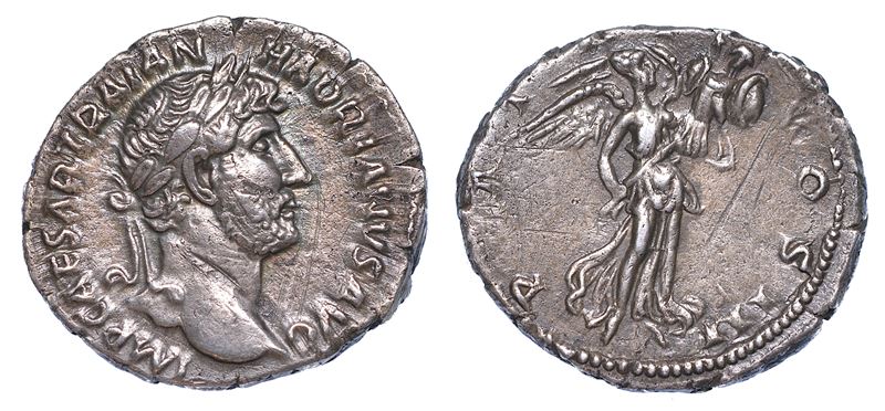 ADRIANO, 117-138. Denario, anni 120-121.  - Auction Numismatics - Cambi Casa d'Aste