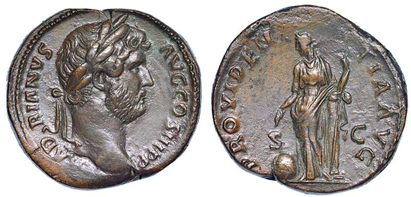 ADRIANO, 117-138. Sesterzio, anni 137-138.  - Auction Numismatics - Cambi Casa d'Aste
