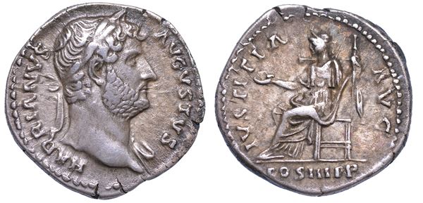 ADRIANO, 117-138. Denario, anni 132-134.