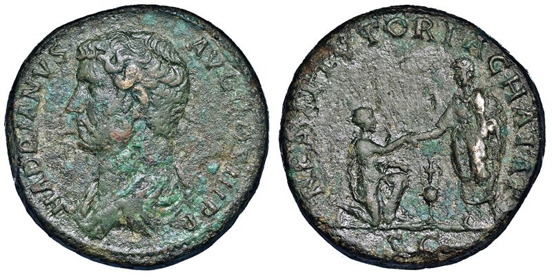 ADRIANO, 117-138. Sesterzio, anni 134-138.  - Auction Numismatics - Cambi Casa d'Aste