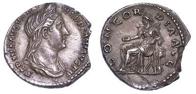 Sabina Augusta (moglie di Adriano). Denario.
