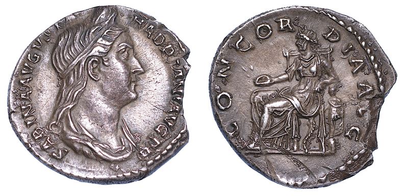 SABINA AUGUSTA (Moglie di Adriano). Denario.  - Auction Numismatics - Cambi Casa d'Aste
