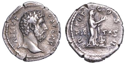 Elio (cesare), 136-138. Denario, Anno 137.