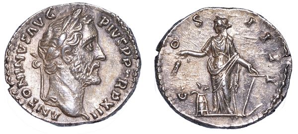 ANTONINO PIO, 138-161. Denario, anni 148-149.