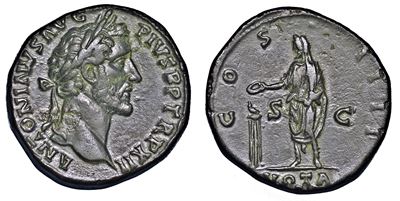 Antonino Pio, 138-161. Sesterzio, Anni 148-149.