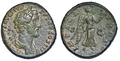 Antonino Pio, 138-161. Sesterzio, Roma, Anni 143-144.