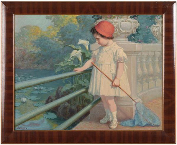 Ritratto di bambina che gioca