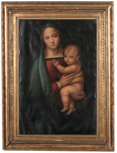 Pittore del XIX Secolo Madonna con Bambino