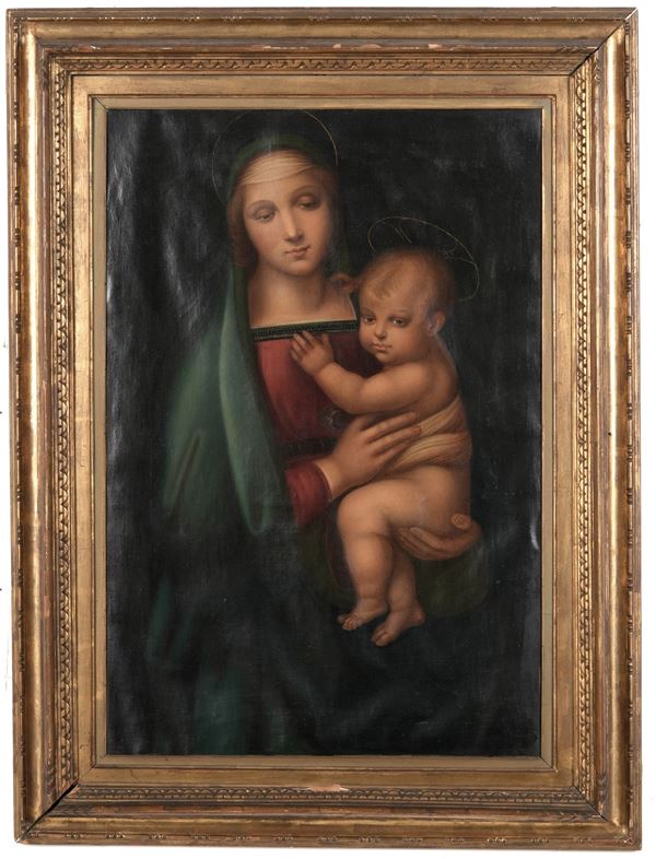 Pittore del XIX secolo Madonna con Bambino