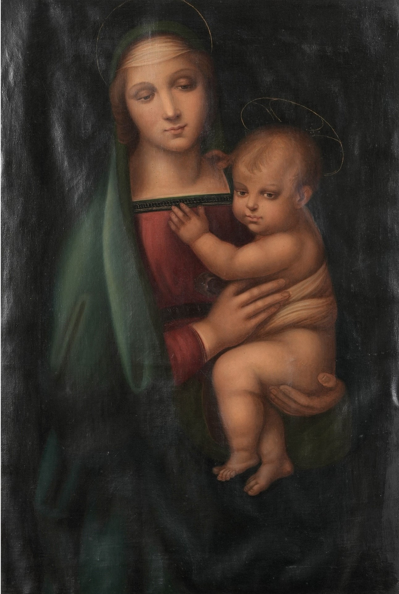 Pittore del XIX Secolo Madonna con Bambino
