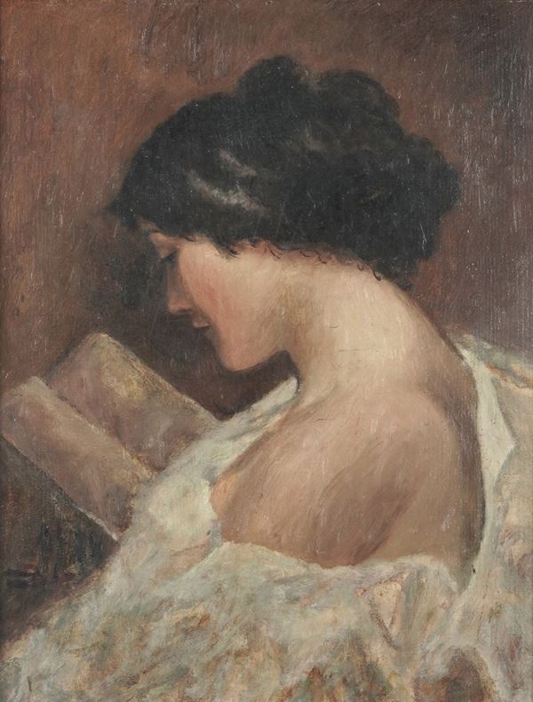 Pittore del XIX secolo Fanciulla che legge