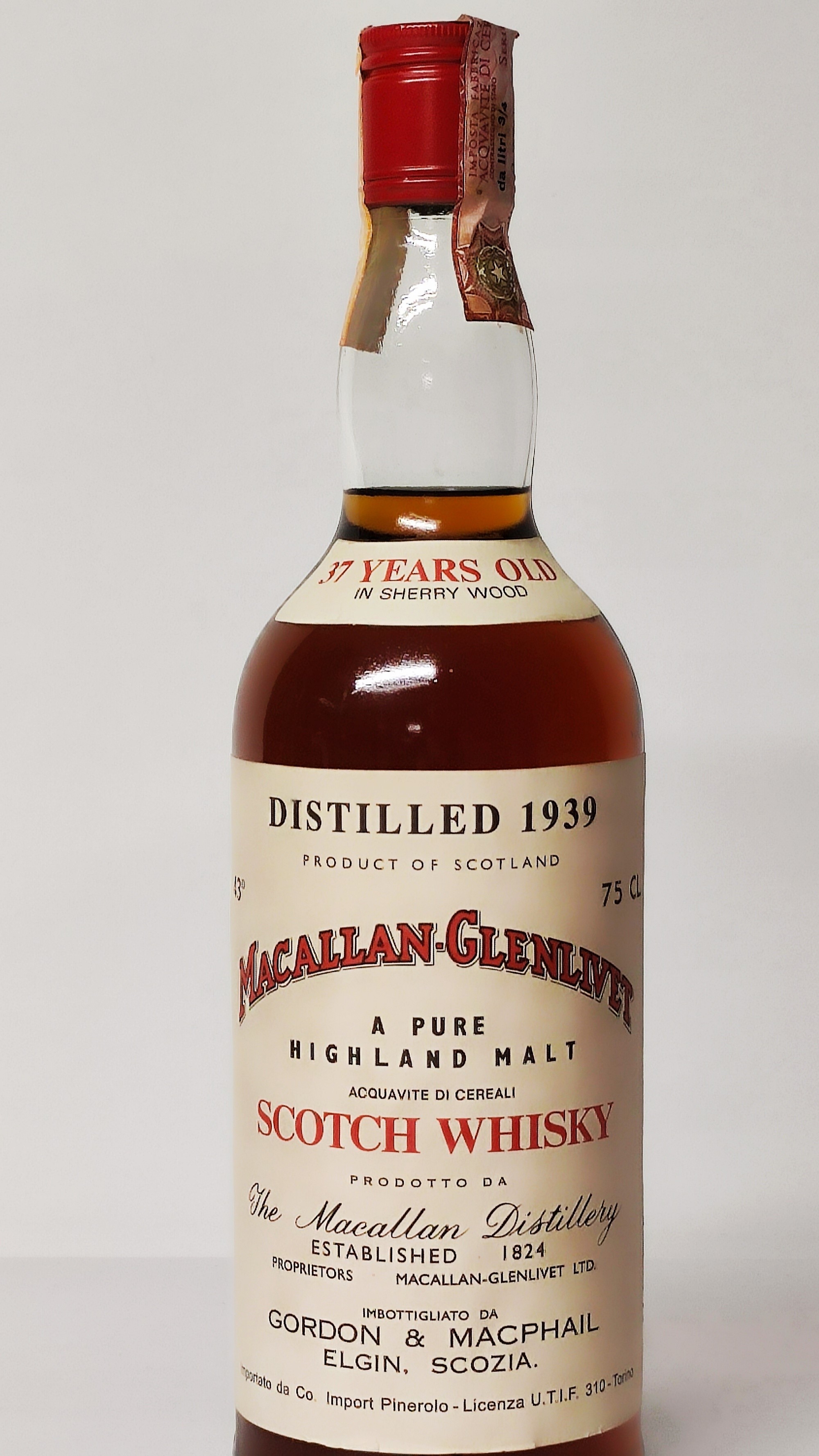 Macallan-glenlivet 37 Years Old 1939, Pure Highland Malt Scotch Whisky