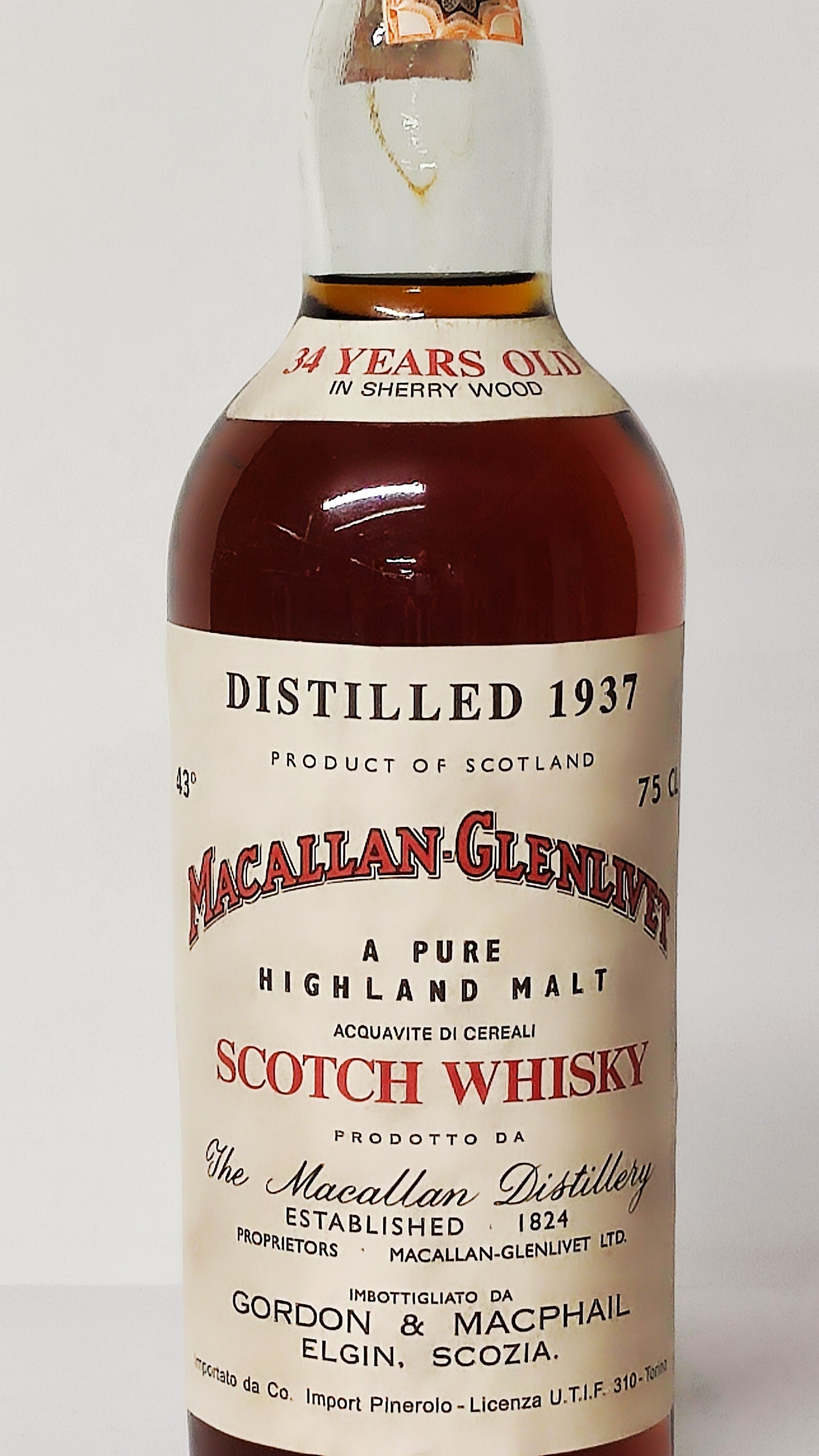 Macallan-glenlivet 34 Years Old 1937, Pure Highland Malt Scotch Whisky