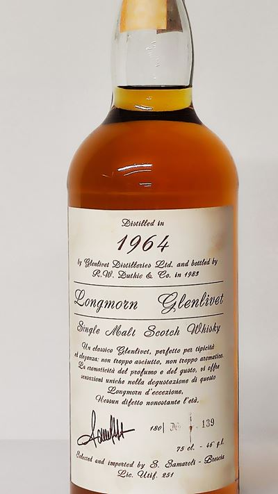 Longmorn-glenlivet Samaroli 1964, Single Malt Scotch Whisky