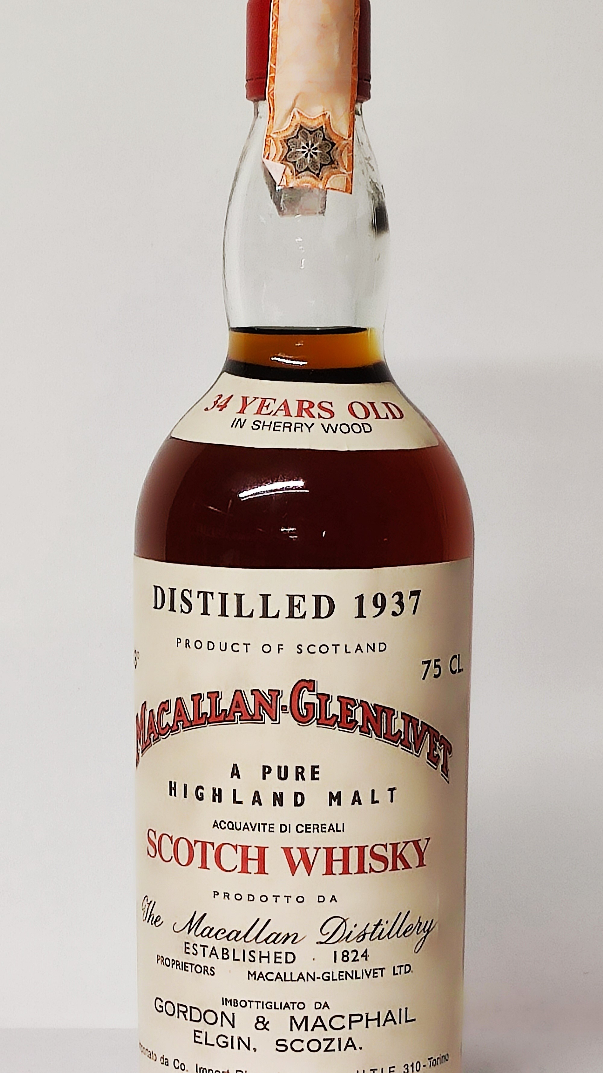 Macallan-glenlivet 34 Years Old 1937, Pure Highland Malt Scotch Whisky