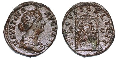 Faustina II (moglie di Marco Aurelio), 147-176. Asse.