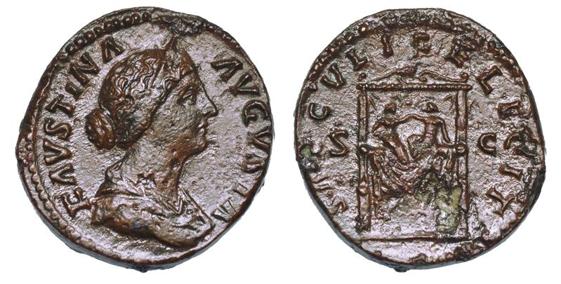FAUSTINA II (Moglie di Marco Aurelio), 147-176. Asse.  - Auction Numismatics - Cambi Casa d'Aste