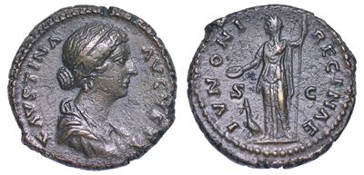 Faustina II (moglie di Marco Aurelio), 147-176. Asse.