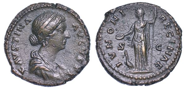 FAUSTINA II (Moglie di Marco Aurelio), 147-176. Asse.