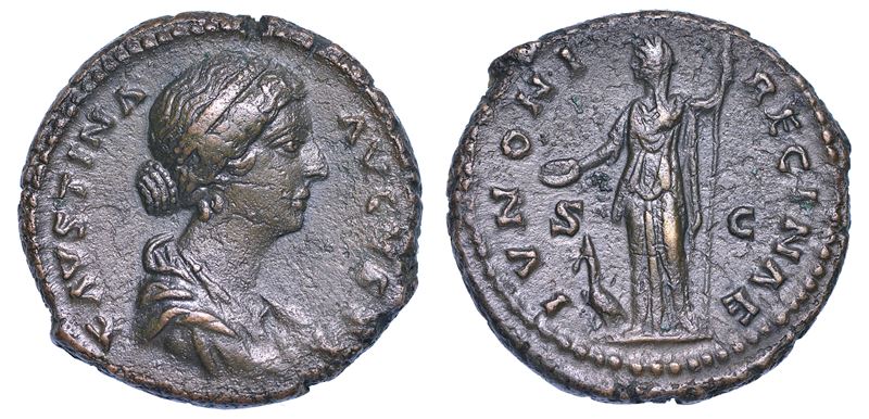 FAUSTINA II (Moglie di Marco Aurelio), 147-176. Asse.  - Auction Numismatics - Cambi Casa d'Aste