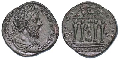 Marco Aurelio, 161-180. Sesterzio, Anno 173.