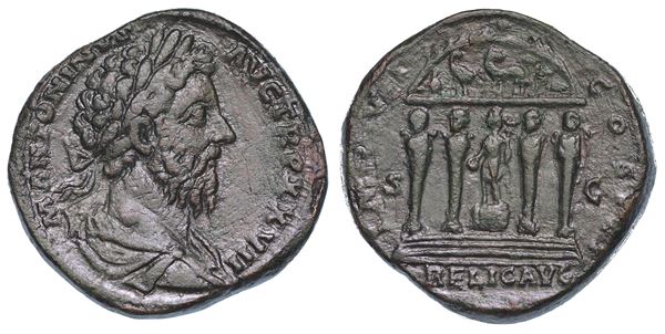 MARCO AURELIO, 161-180. Sesterzio, anno 173.