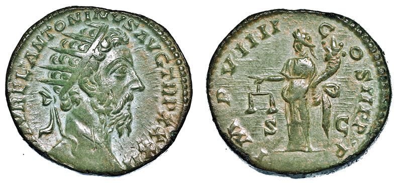 MARCO AURELIO, 161-180. Dupondio.  - Auction Numismatics - Cambi Casa d'Aste