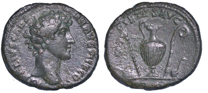 MARCO AURELIO (Cesare), 139-161. Asse.  - Auction Numismatics - Cambi Casa d'Aste